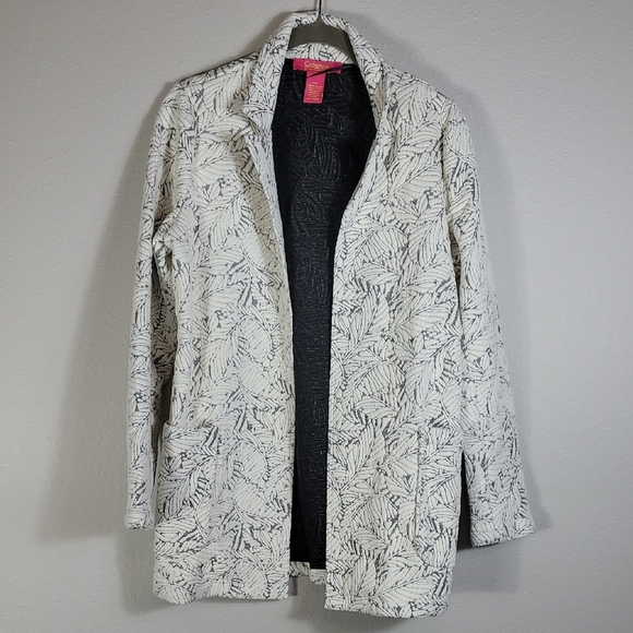 Catherine Malandrino Textured Knit Blazer Size XS Open Pockets Quiet Luxury - Picture 1 of 14